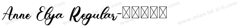 Anne Elya Regular字体转换